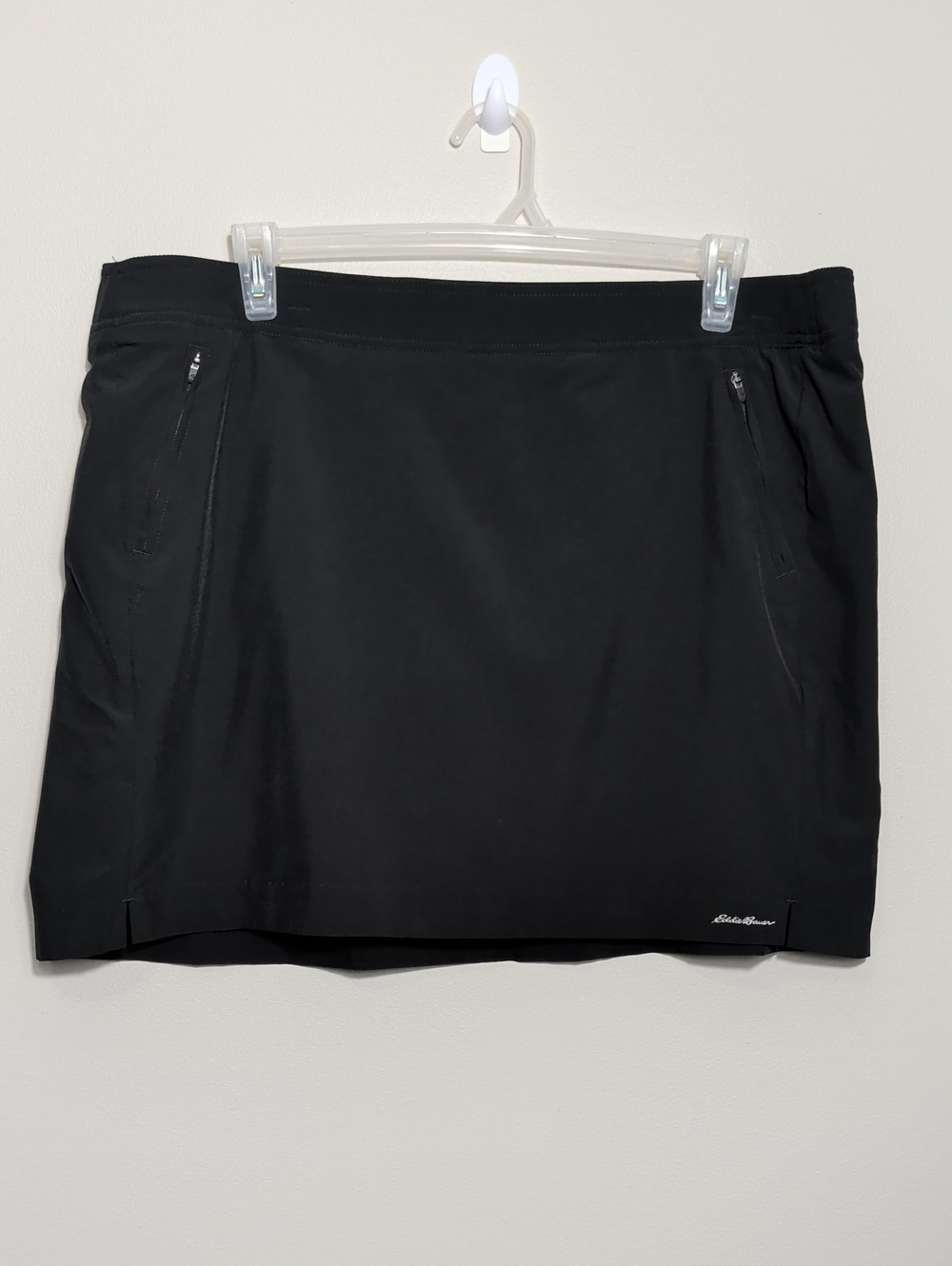 Eddie Bauer Black Active Performance Skort Skirt with Zip Pockets Plus Size 1X